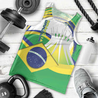 Brasilia Capital Men Tank Top Brazil Flag Metropolitan Cathedral - Wonder Print Shop