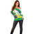Brasilia Capital Off Shoulder Sweater Brazil Flag Metropolitan Cathedral - Wonder Print Shop