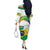 Brasilia Capital Off The Shoulder Long Sleeve Dress Brazil Flag Metropolitan Cathedral - Wonder Print Shop
