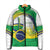 Brasilia Capital Padded Jacket Brazil Flag Metropolitan Cathedral - Wonder Print Shop