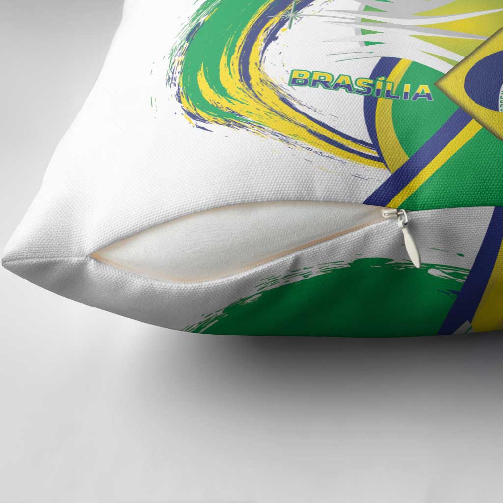 Brasilia Capital Pillow Cover Brazil Flag Metropolitan Cathedral - Wonder Print Shop