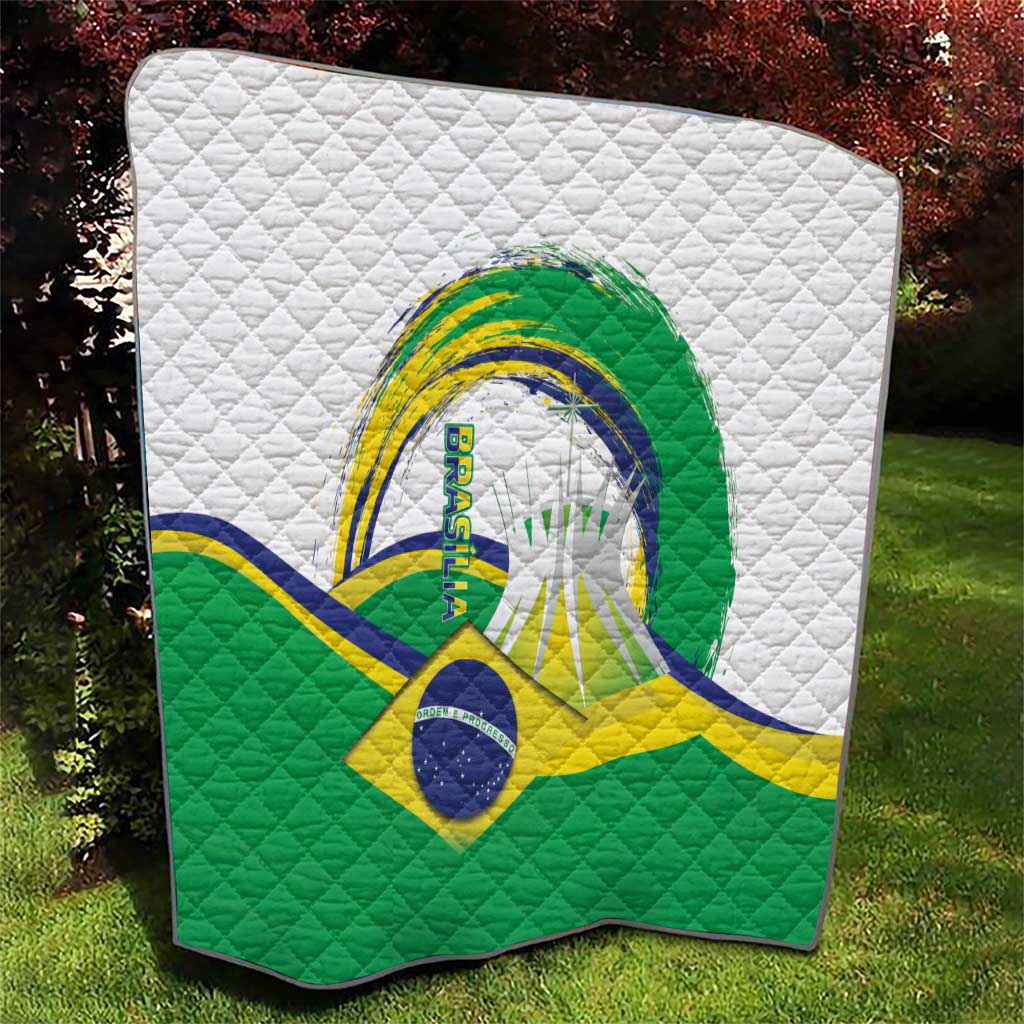 Brasilia Capital Quilt Brazil Flag Metropolitan Cathedral - Wonder Print Shop