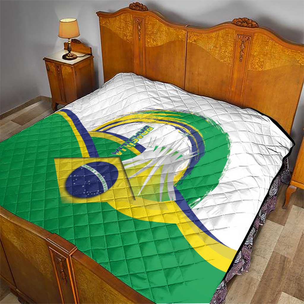 Brasilia Capital Quilt Brazil Flag Metropolitan Cathedral - Wonder Print Shop