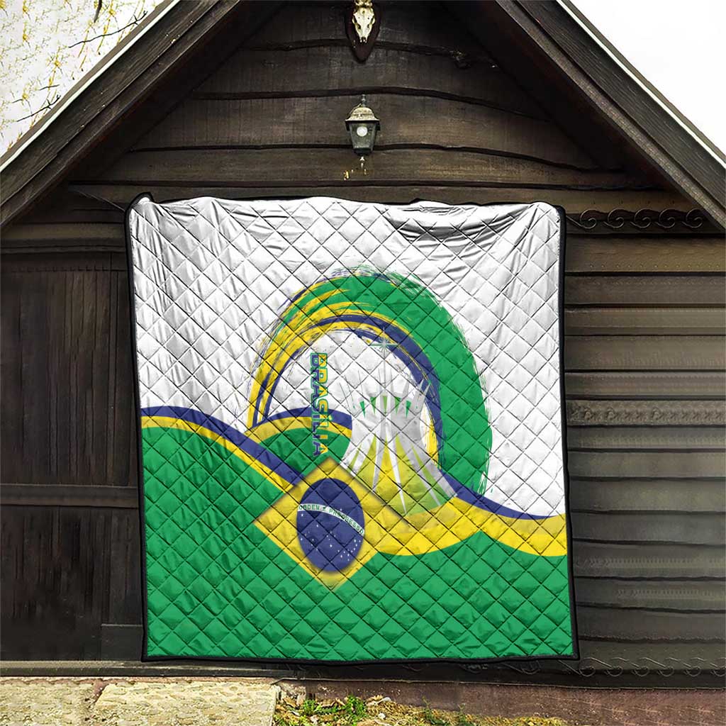 Brasilia Capital Quilt Brazil Flag Metropolitan Cathedral - Wonder Print Shop