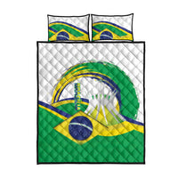 Brasilia Capital Quilt Bed Set Brazil Flag Metropolitan Cathedral - Wonder Print Shop
