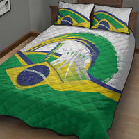 Brasilia Capital Quilt Bed Set Brazil Flag Metropolitan Cathedral - Wonder Print Shop
