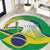 Brasilia Capital Round Carpet Brazil Flag Metropolitan Cathedral - Wonder Print Shop