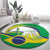 Brasilia Capital Round Carpet Brazil Flag Metropolitan Cathedral - Wonder Print Shop