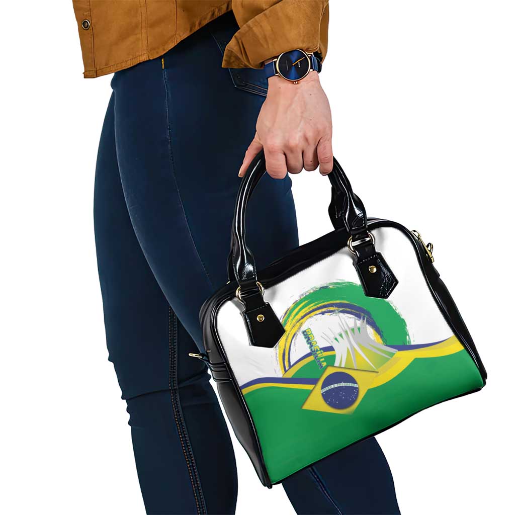 Brasilia Capital Shoulder Handbag Brazil Flag Metropolitan Cathedral - Wonder Print Shop