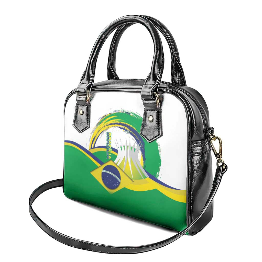 Brasilia Capital Shoulder Handbag Brazil Flag Metropolitan Cathedral - Wonder Print Shop
