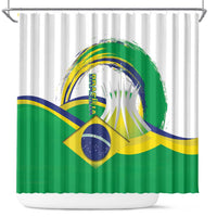 Brasilia Capital Shower Curtain Brazil Flag Metropolitan Cathedral - Wonder Print Shop