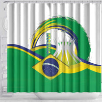 Brasilia Capital Shower Curtain Brazil Flag Metropolitan Cathedral - Wonder Print Shop