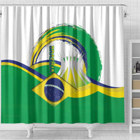Brasilia Capital Shower Curtain Brazil Flag Metropolitan Cathedral - Wonder Print Shop