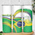 Brasilia Capital Skinny Tumbler Brazil Flag Metropolitan Cathedral - Wonder Print Shop