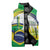 Brasilia Capital Sleeveless Puffer Jacket Brazil Flag Metropolitan Cathedral - Wonder Print Shop