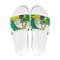 Brasilia Capital Slide Sandals Brazil Flag Metropolitan Cathedral - Wonder Print Shop
