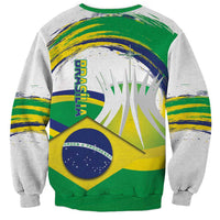 Brasilia Capital Sweatshirt Brazil Flag Metropolitan Cathedral - Wonder Print Shop
