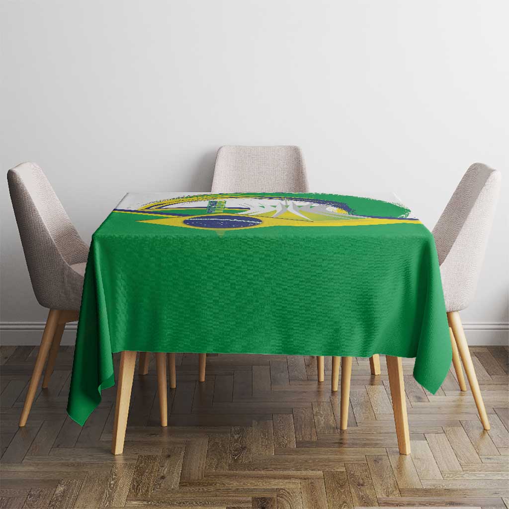 Brasilia Capital Tablecloth Brazil Flag Metropolitan Cathedral - Wonder Print Shop