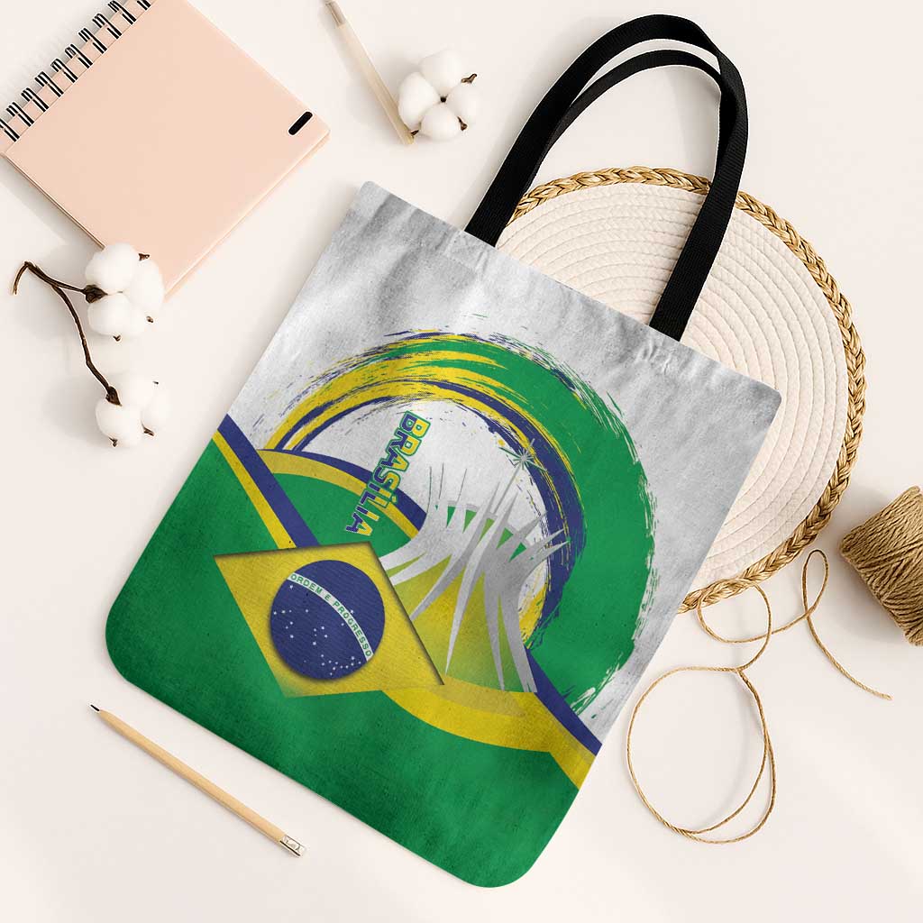 Brasilia Capital Tote Bag Brazil Flag Metropolitan Cathedral - Wonder Print Shop