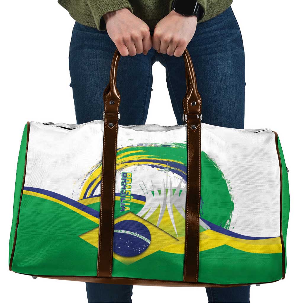 Brasilia Capital Travel Bag Brazil Flag Metropolitan Cathedral - Wonder Print Shop