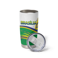 Brasilia Capital Tumbler Cup Brazil Flag Metropolitan Cathedral - Wonder Print Shop