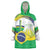 Brasilia Capital Wearable Blanket Hoodie Brazil Flag Metropolitan Cathedral - Wonder Print Shop