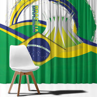 Brasilia Capital Window Curtain Brazil Flag Metropolitan Cathedral - Wonder Print Shop