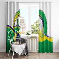 Brasilia Capital Window Curtain Brazil Flag Metropolitan Cathedral - Wonder Print Shop