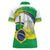 Brasilia Capital Women Polo Shirt Brazil Flag Metropolitan Cathedral - Wonder Print Shop