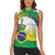Brasilia Capital Women Sleeveless Polo Shirt Brazil Flag Metropolitan Cathedral - Wonder Print Shop