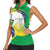 Brasilia Capital Women Sleeveless Polo Shirt Brazil Flag Metropolitan Cathedral - Wonder Print Shop