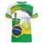 Brasilia Capital Women V-Neck T-Shirt Brazil Flag Metropolitan Cathedral - Wonder Print Shop