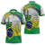 Brasilia Capital Zipper Polo Shirt Brazil Flag Metropolitan Cathedral - Wonder Print Shop
