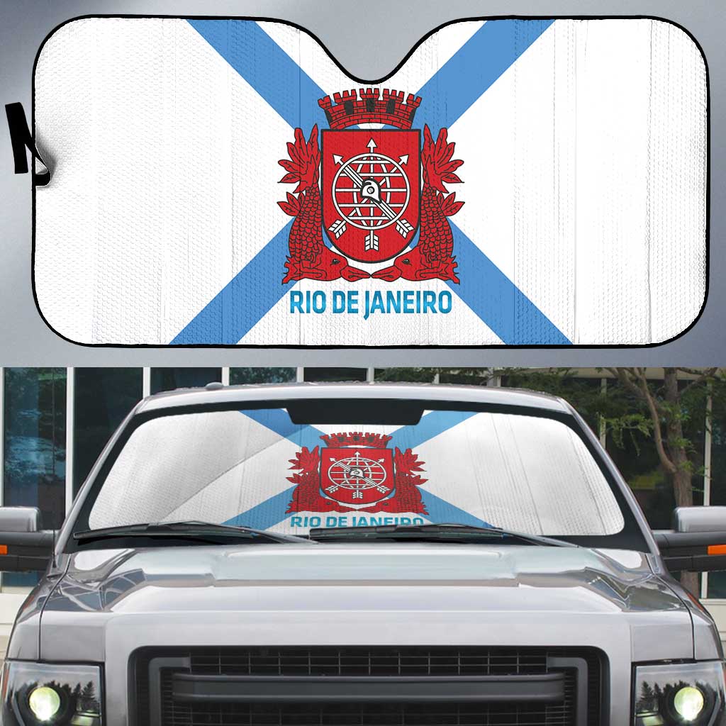 Rio de Janeiro Brazil Auto Sun Shade Flag Style - Wonder Print Shop