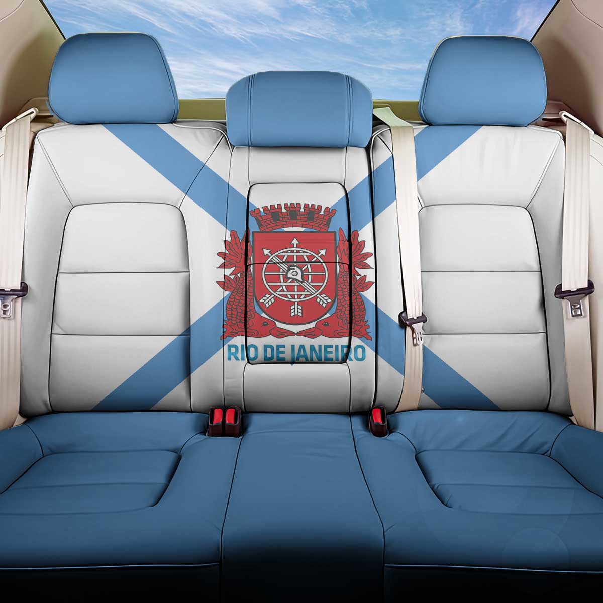 Rio de Janeiro Brazil Back Car Seat Cover Flag Style - Wonder Print Shop