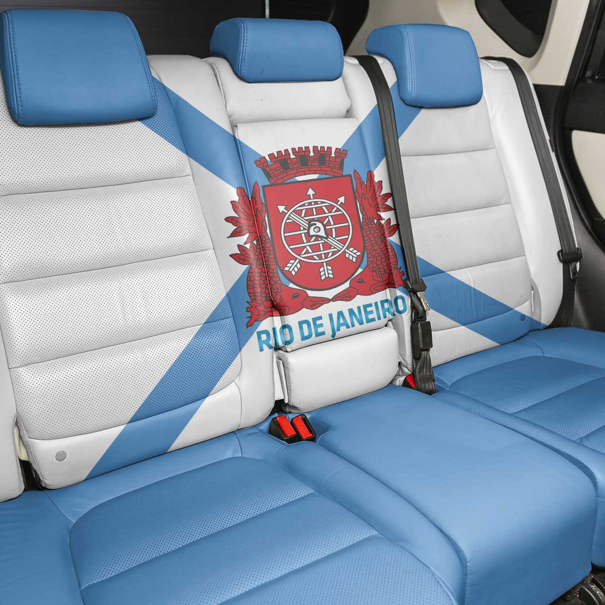 Rio de Janeiro Brazil Back Car Seat Cover Flag Style - Wonder Print Shop