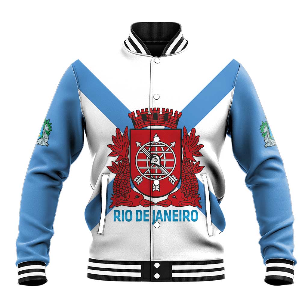 Rio de Janeiro Brazil Baseball Jacket Flag Style - Wonder Print Shop