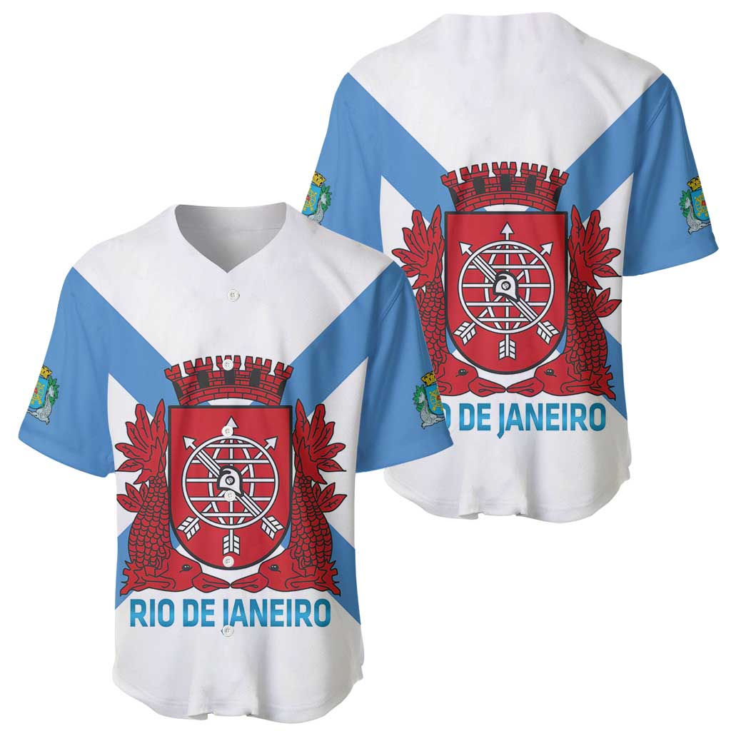 Rio de Janeiro Brazil Baseball Jersey Flag Style - Wonder Print Shop