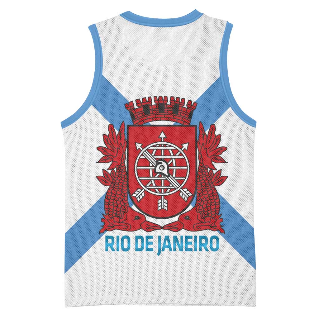 Rio de Janeiro Brazil Basketball Jersey Flag Style - Wonder Print Shop