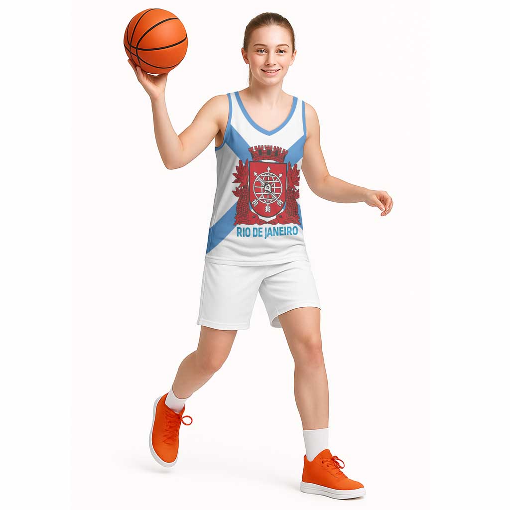 Rio de Janeiro Brazil Basketball Jersey Flag Style - Wonder Print Shop