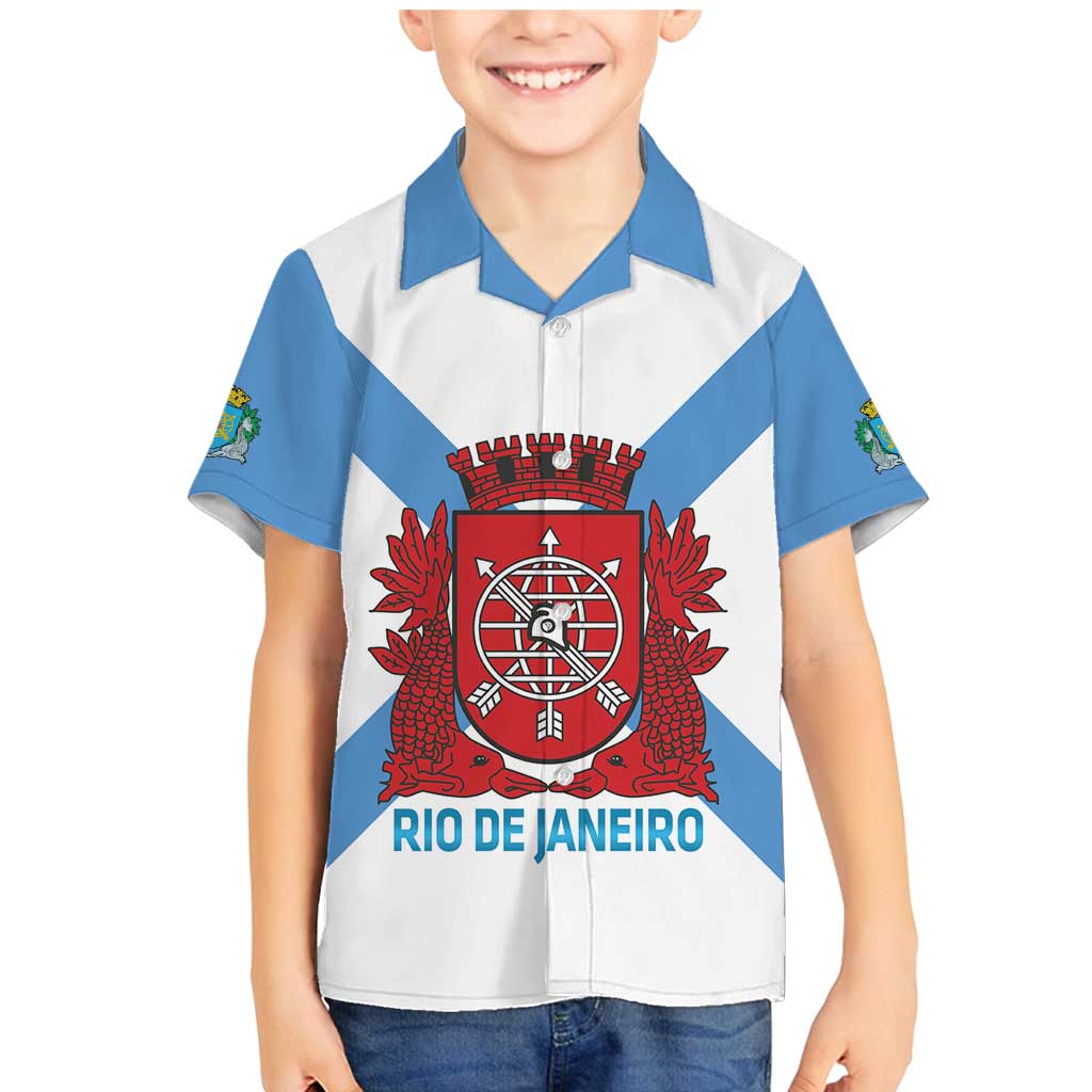 Rio de Janeiro Brazil Family Matching Mermaid Dress and Hawaiian Shirt Flag Style - Wonder Print Shop