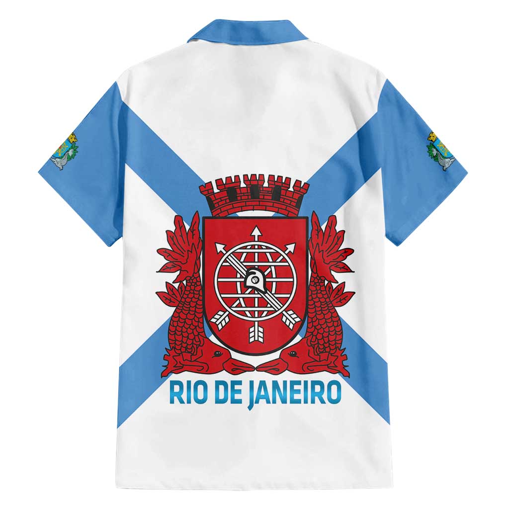 Rio de Janeiro Brazil Family Matching Off Shoulder Short Dress and Hawaiian Shirt Flag Style - Wonder Print Shop