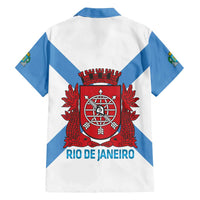 Rio de Janeiro Brazil Family Matching Short Sleeve Bodycon Dress and Hawaiian Shirt Flag Style - Wonder Print Shop