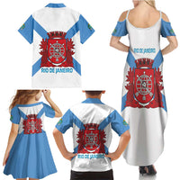 Rio de Janeiro Brazil Family Matching Summer Maxi Dress and Hawaiian Shirt Flag Style - Wonder Print Shop