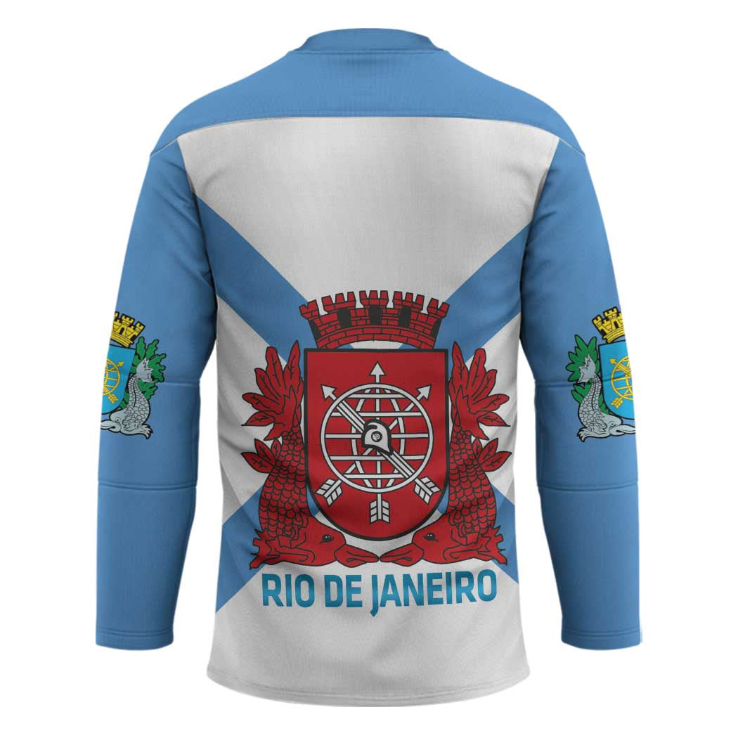 Rio de Janeiro Brazil Hockey Jersey Flag Style - Wonder Print Shop