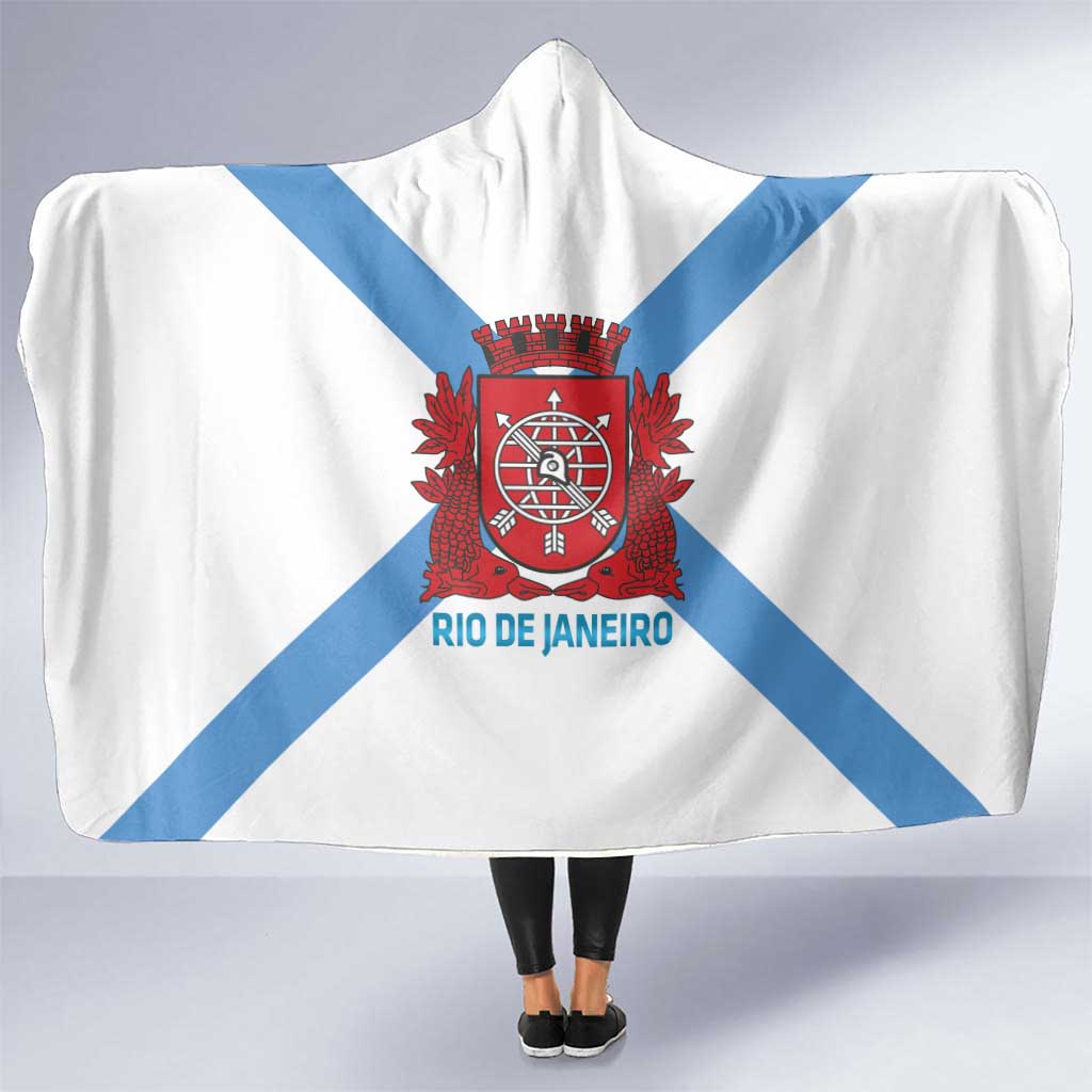 Rio de Janeiro Brazil Hooded Blanket Flag Style - Wonder Print Shop