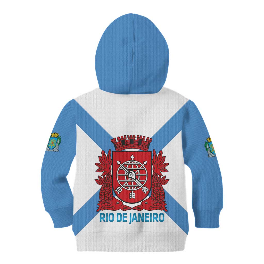 Rio de Janeiro Brazil Kid Hoodie Flag Style - Wonder Print Shop