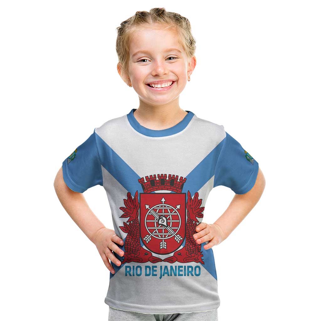 Rio de Janeiro Brazil Kid T Shirt Flag Style - Wonder Print Shop