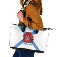Rio de Janeiro Brazil Leather Tote Bag Flag Style - Wonder Print Shop