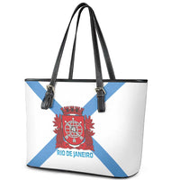 Rio de Janeiro Brazil Leather Tote Bag Flag Style - Wonder Print Shop